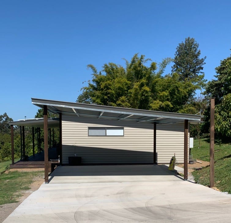 Carport = Colorbond "Basalt"